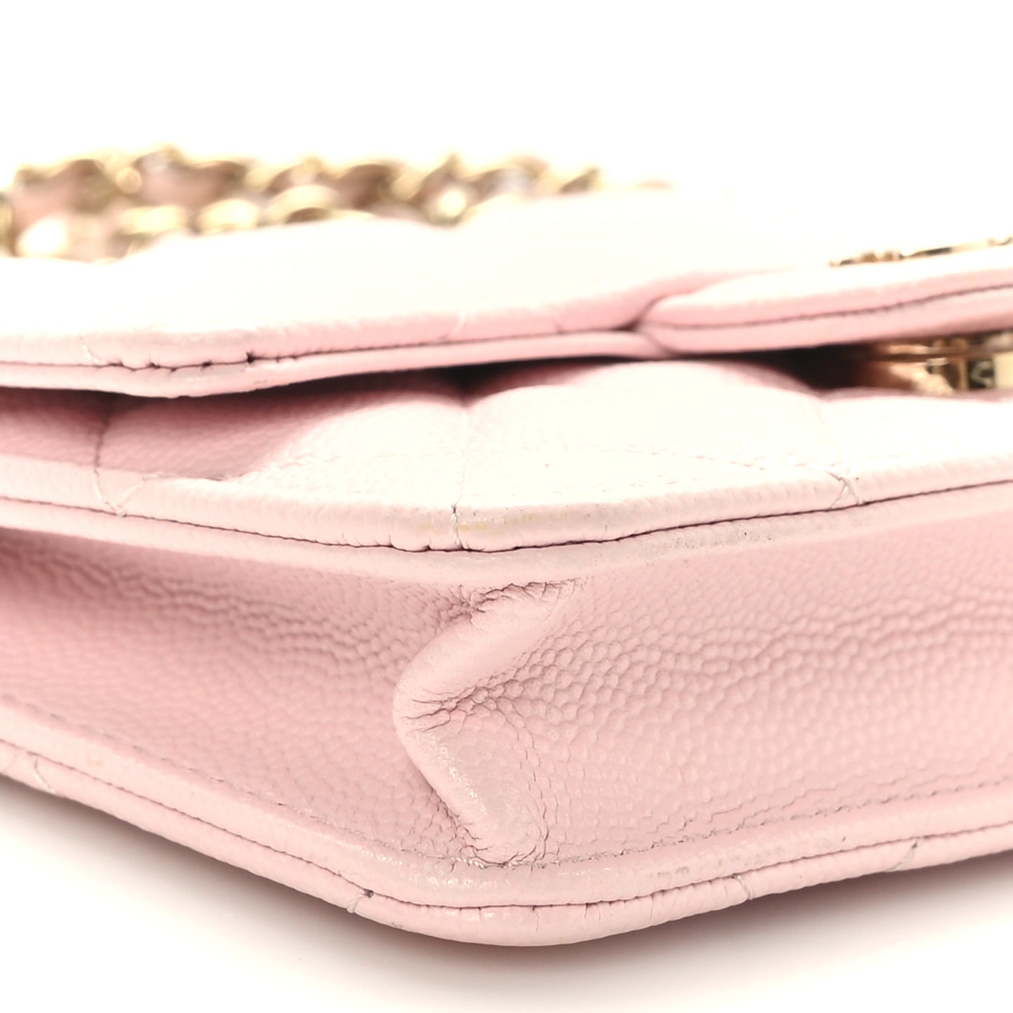 Caviar Quilted Mini Chain Bag Pink
