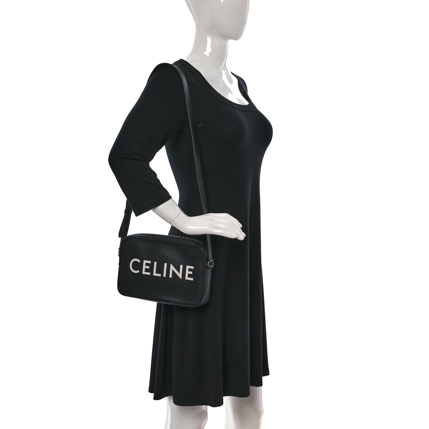 Celine Smooth Calfskin Medium Messenger Bag Black 2 of 17