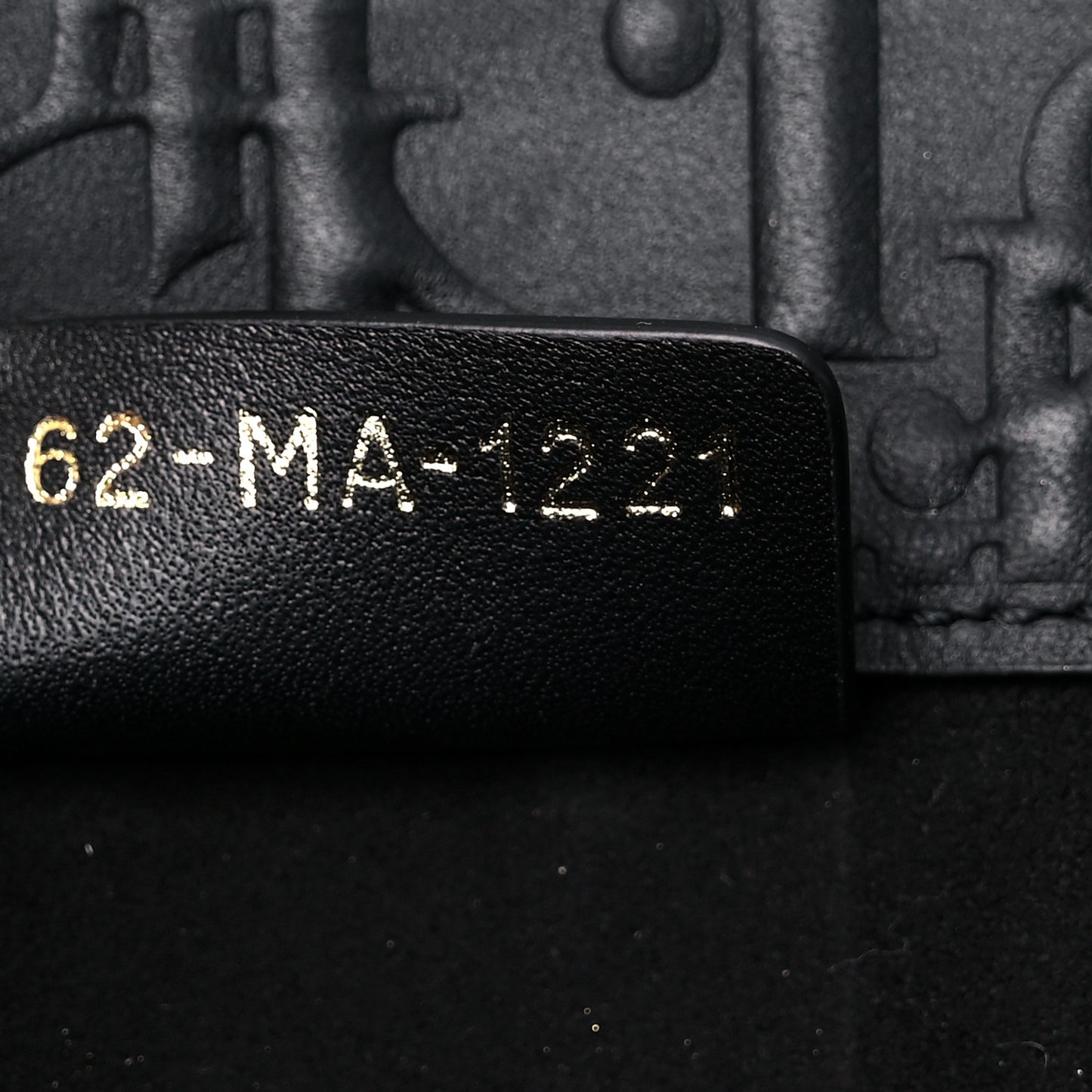 Oblique Calfskin Embossed Large Book Tote Black