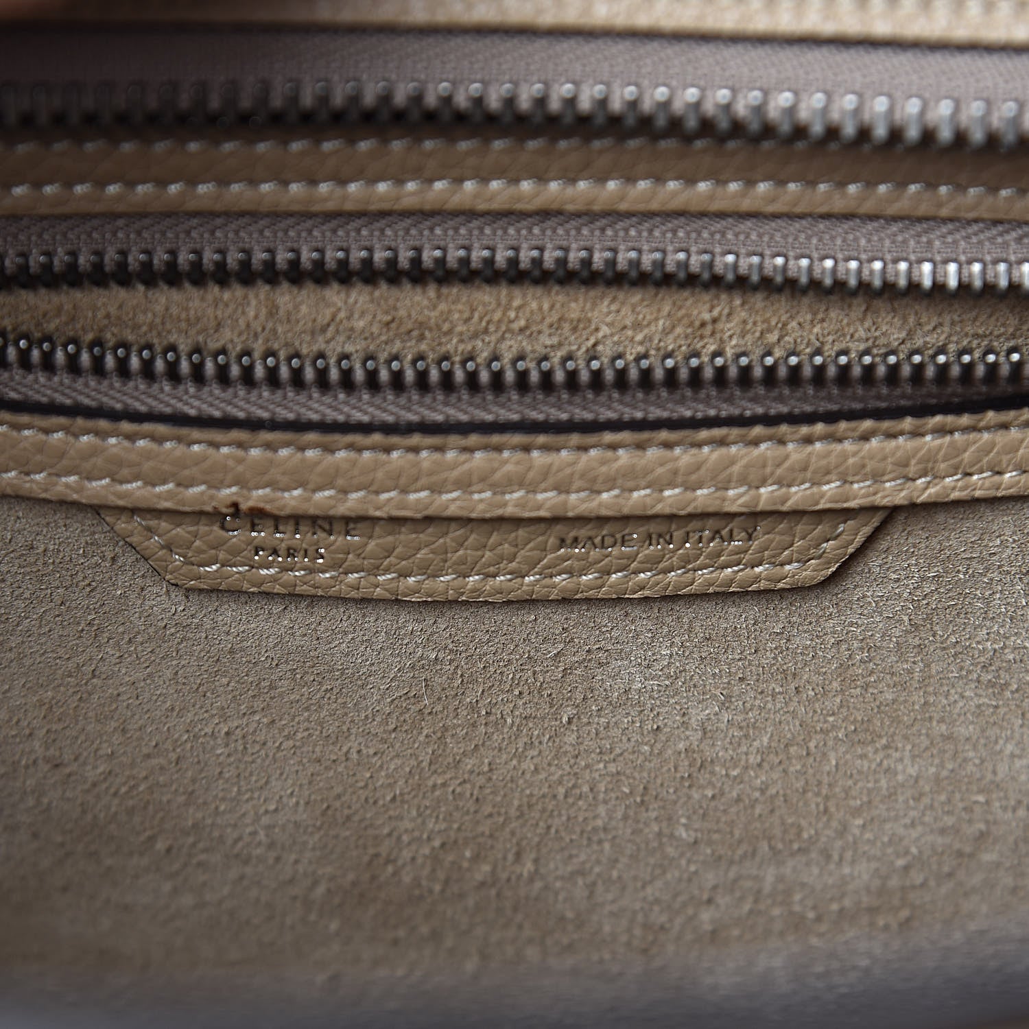Celine Drummed Calfskin Micro Luggage Dune 6 of 9