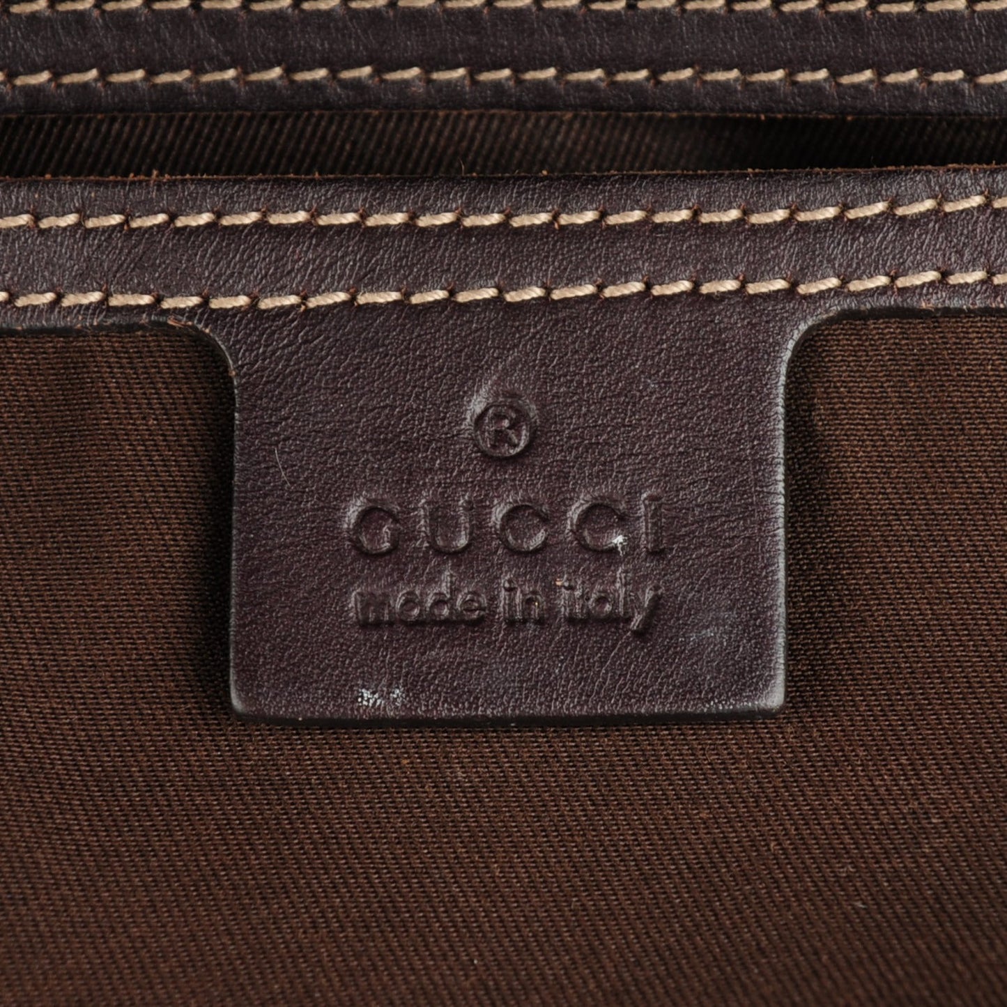 GG Plus Monogram Large Flat Messenger Bag Beige Brown
