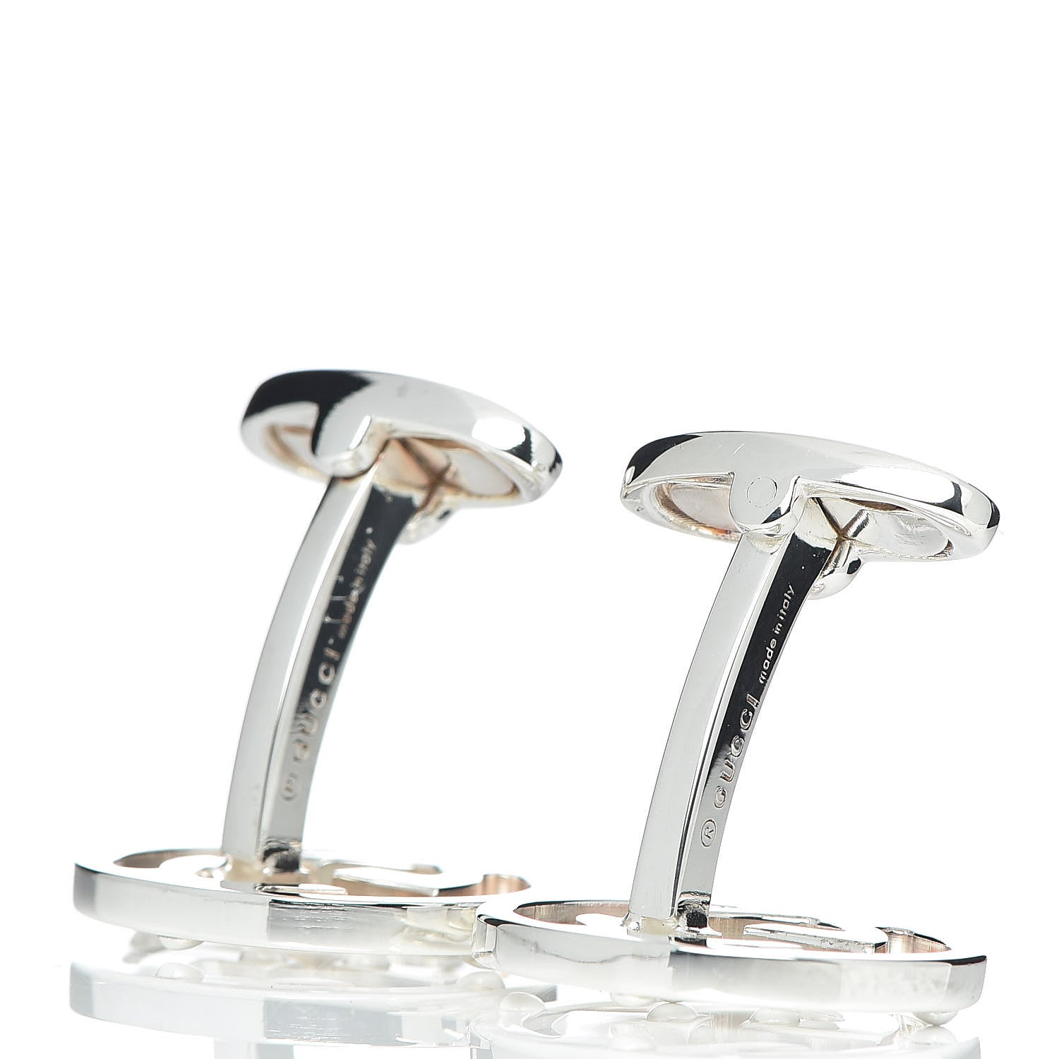 Gucci Sterling Silver Interlocking G Cufflinks 4 of 5