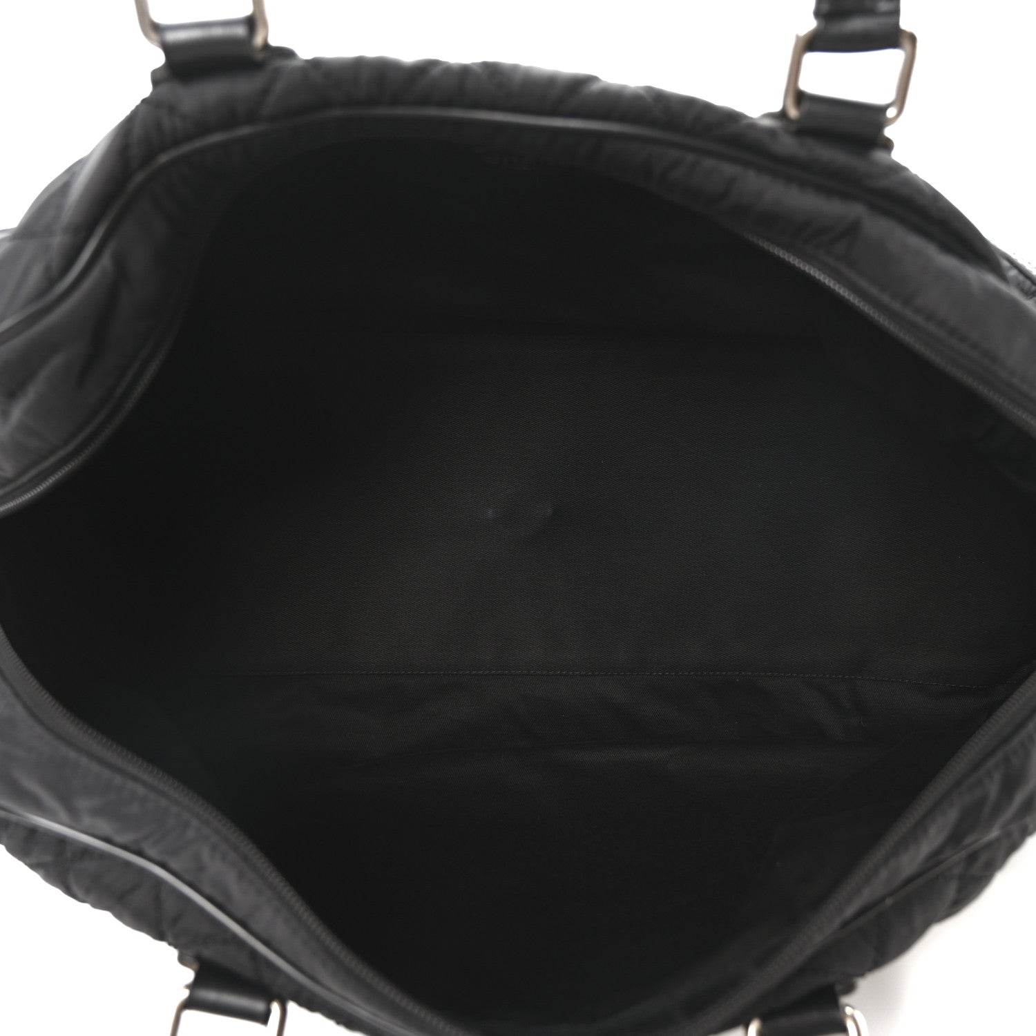 Chanel Calfskin Nylon Paris New York Duffel Bag Black 5 of 10