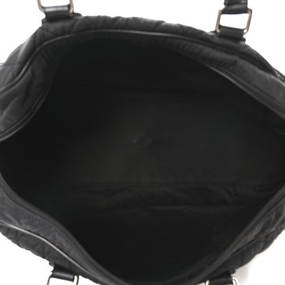 Chanel Calfskin Nylon Paris New York Duffel Bag Black 5 of 10