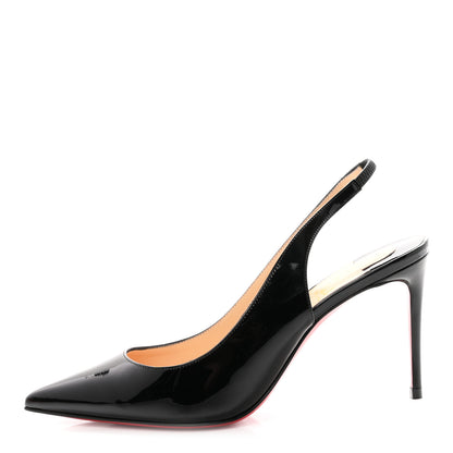 Christian Louboutin Patent Kate Sling 85 Pumps 35.5 Black 1 of 8