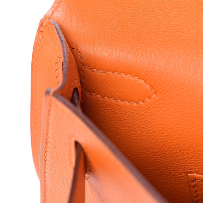 Hermes Swift Kelly Longue Clutch Pochette Orange 8 of 29