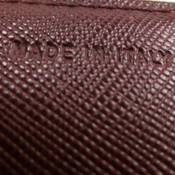 Tessuto Saffiano Compact Wallet Rosso