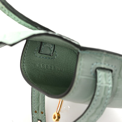 Hermes Matte Alligator Festival Kelly Bag Charm Vert D'eau 5 of 6