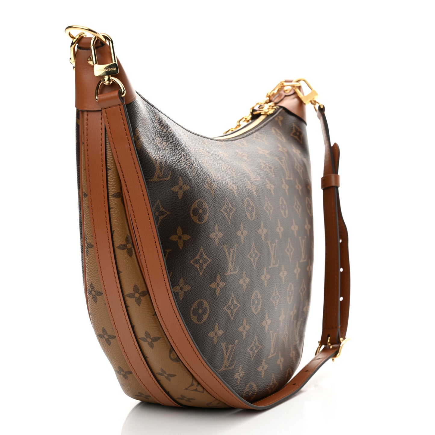 Reverse Monogram Loop Hobo