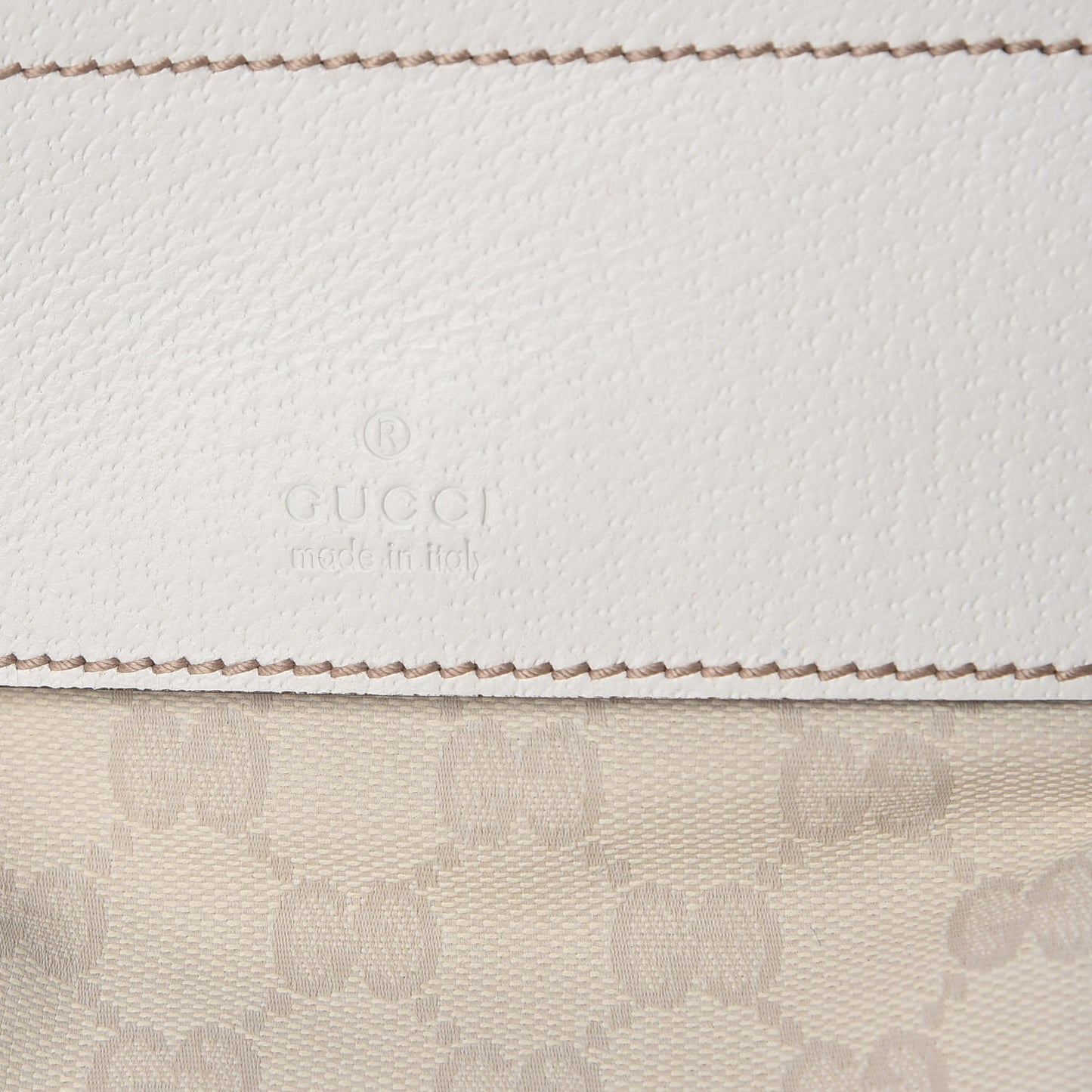 GG Monogram Web Double Pocket Belt Bag White