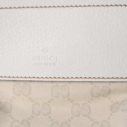 Gucci GG Monogram Web Double Pocket Belt Bag White 8 of 10