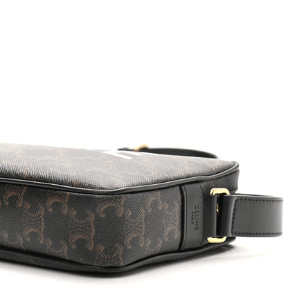Celine Triomphe Canvas Medium Messenger Bag Black 7 of 13