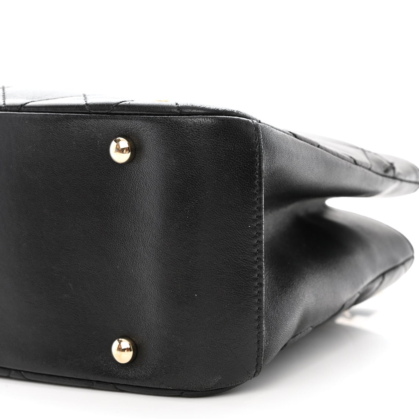 Lambskin Carry Chic Shopping Tote Black