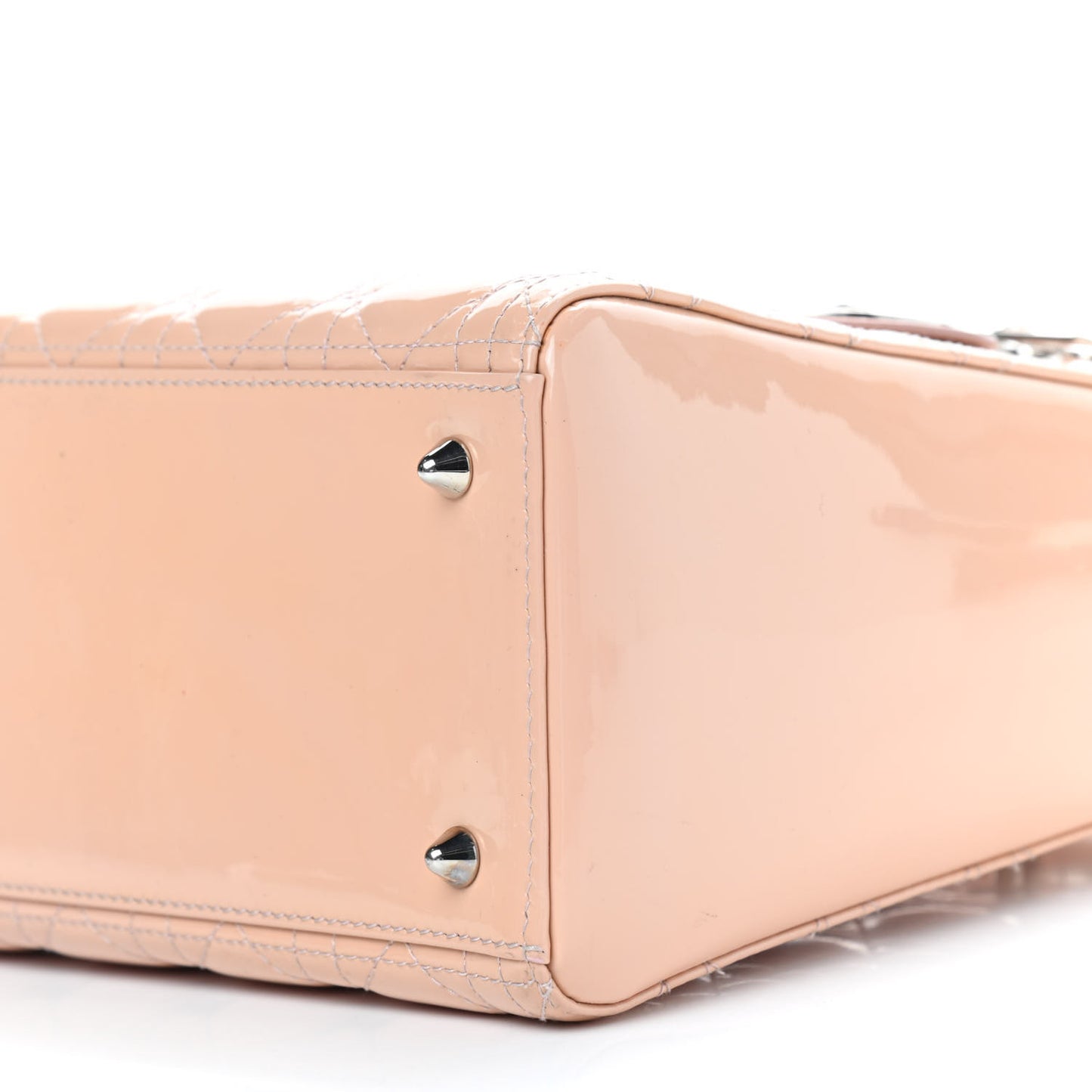 Patent Cannage Medium Lady Dior Rose Clair