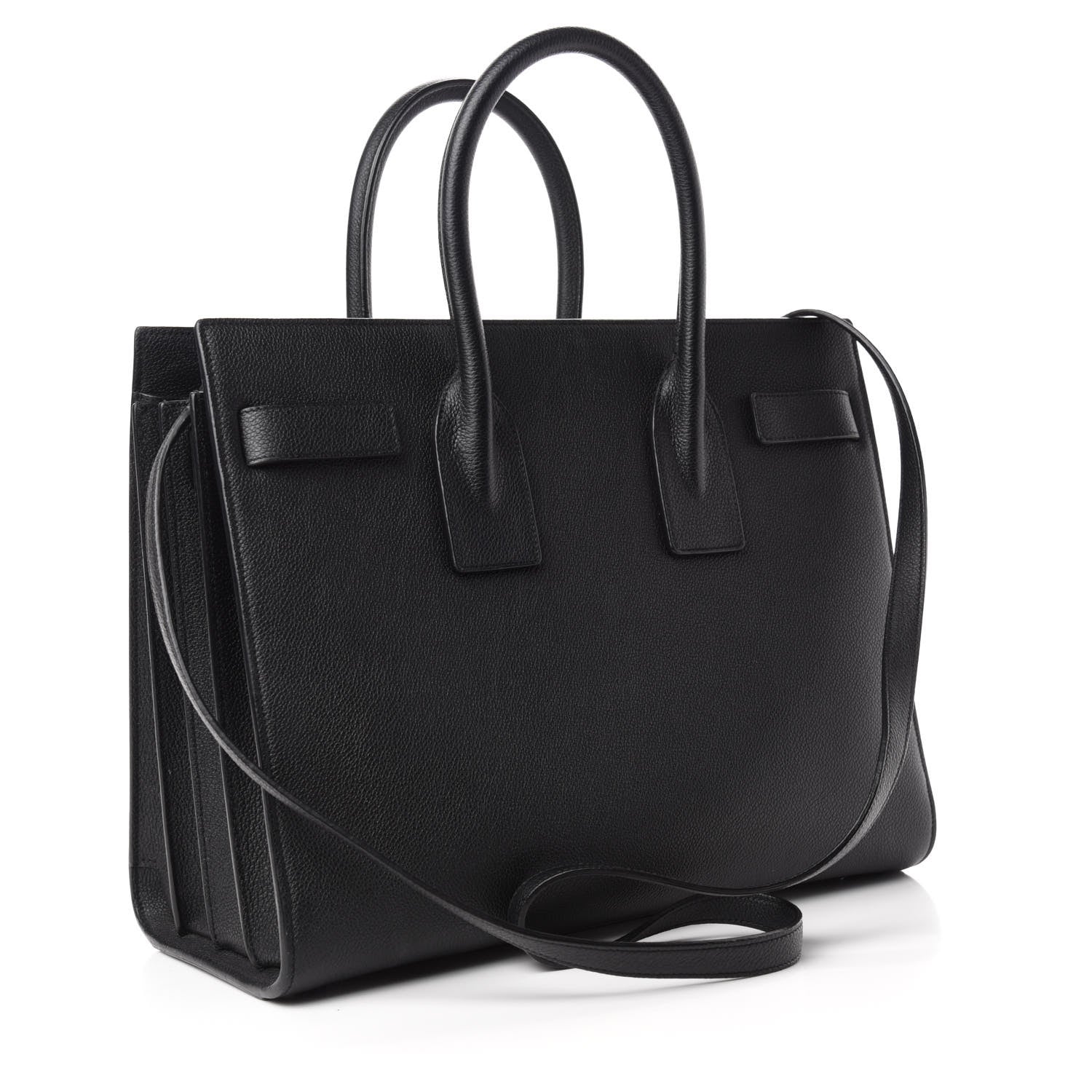 Saint Laurent Grained Calfskin Small Sac De Jour Black 3 of 13