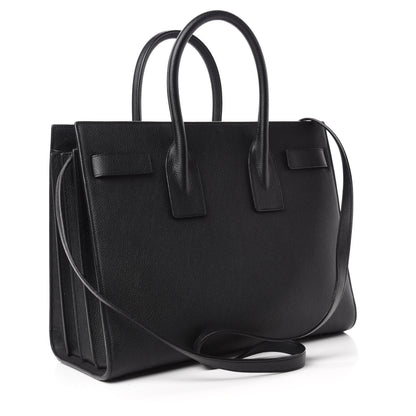 Saint Laurent Grained Calfskin Small Sac De Jour Black 3 of 13
