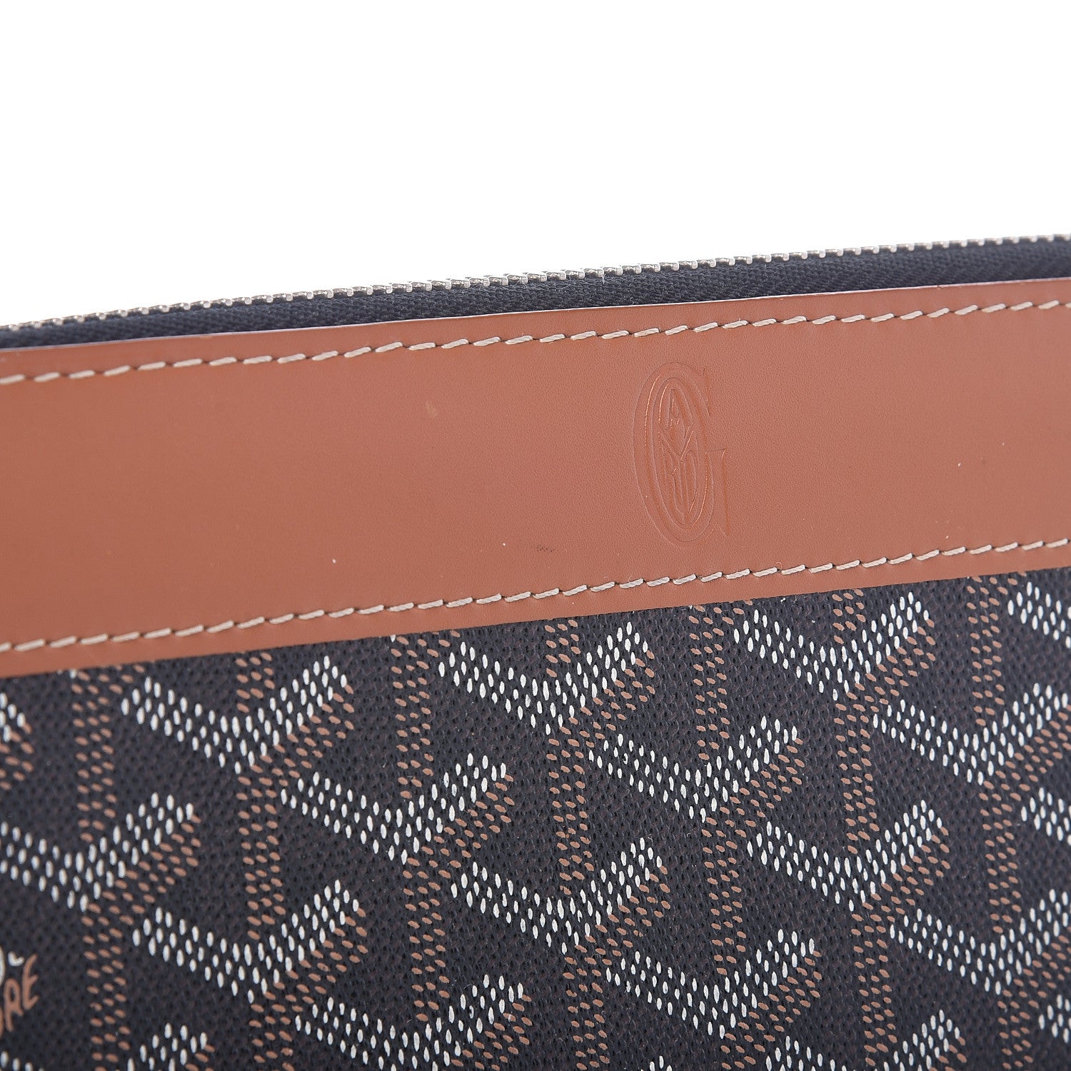 Goyard Goyardine Matignon Zip Around GM Wallet Black Gold 9 of 10