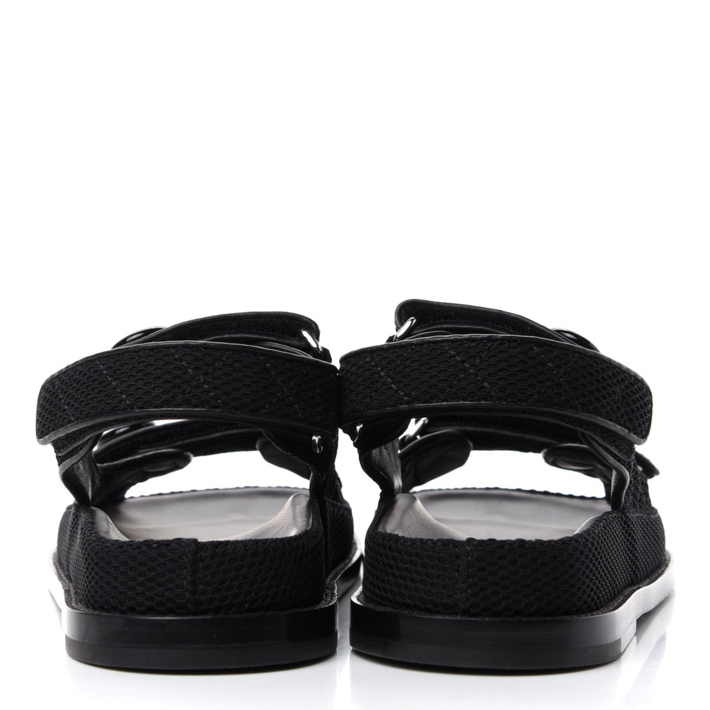 Fabric Velcro Dad Sandals 38 Black