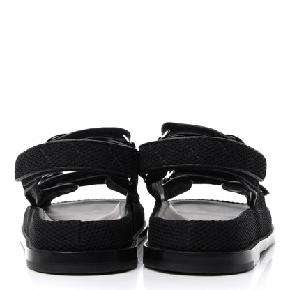 Chanel Fabric Velcro Dad Sandals 38 Black 7 of 11
