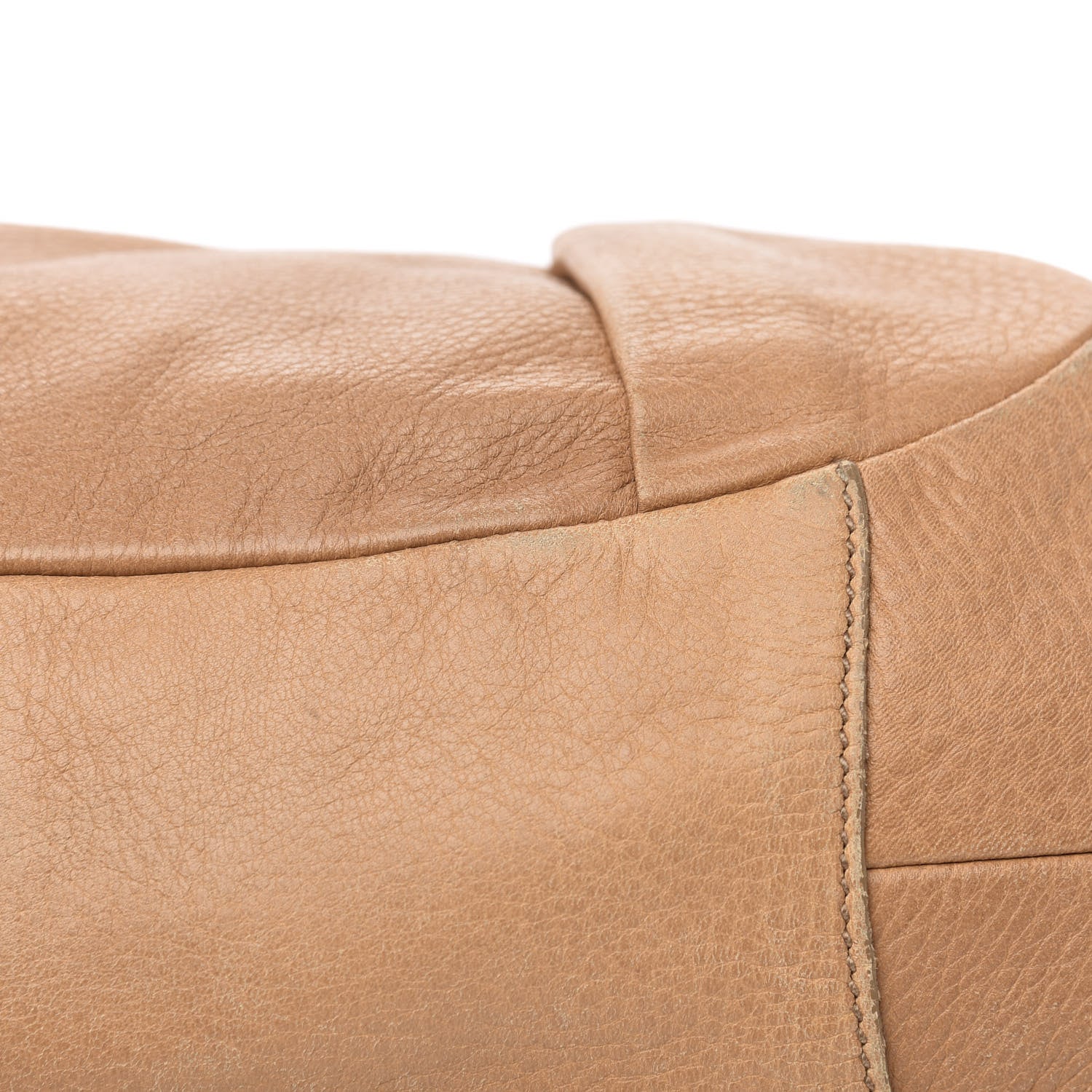 Prada Deerskin Tamponato Pleated Tote Sughero 10 of 17