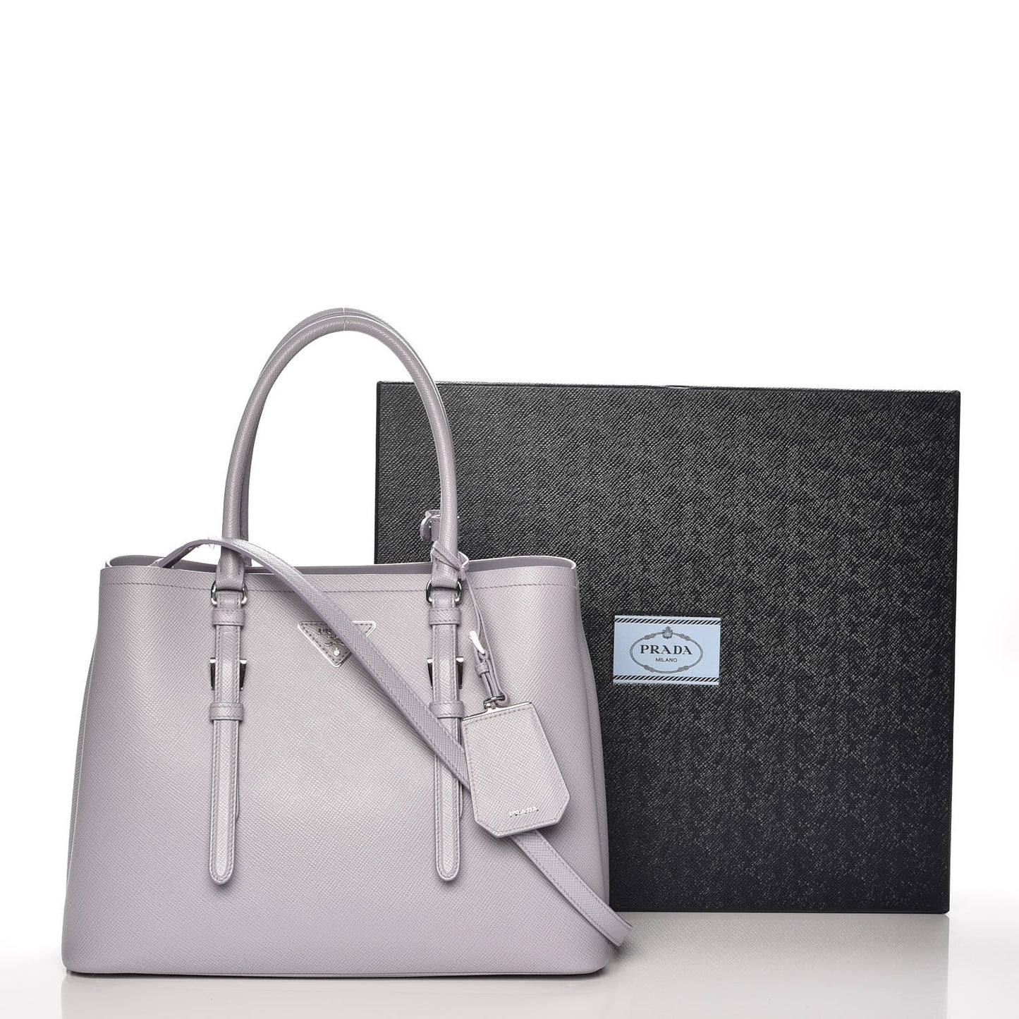 Saffiano Cuir Medium Double Handle Tote Glicine