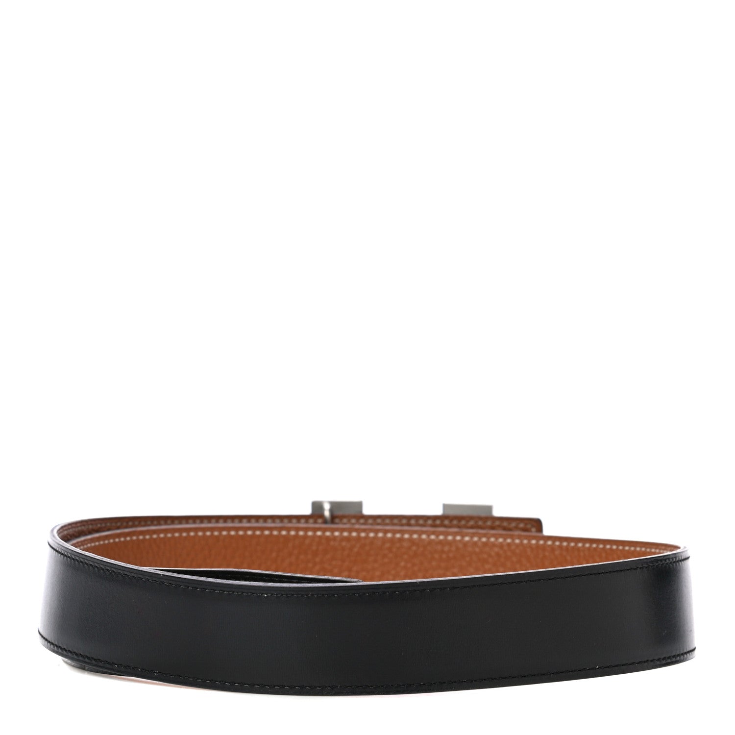 Hermes Box Togo 32mm Martelee H Belt 75 Black Gold 2 of 9