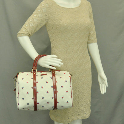 Gucci GG Plus Monogram Hearts Small Joy Boston White Red 2 of 10