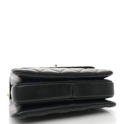 Chanel Lambskin Quilted Mini Trendy CC Dual Handle Flap Bag Black 4 of 12