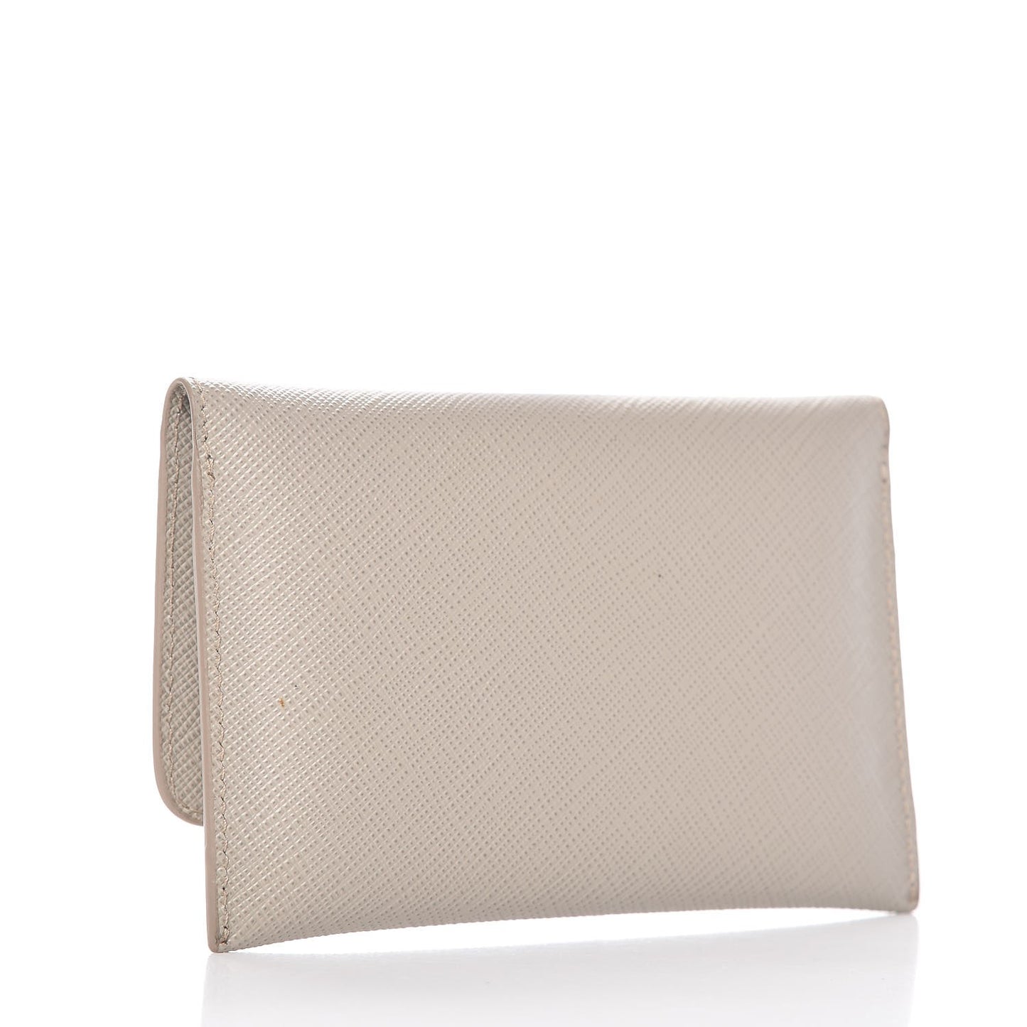 Saffiano Metal Flap Card Holder Pomice