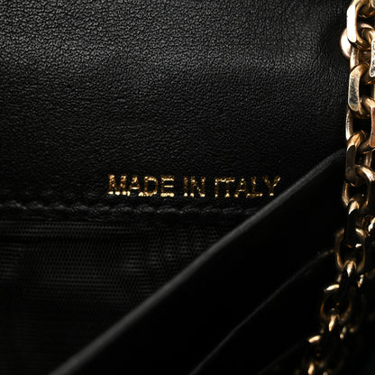 Valentino Garavani Vitello Rockstud Flap Wallet On Chain Black 7 of 15