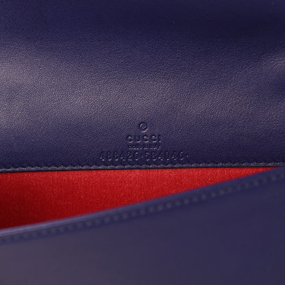 Gucci Velvet Matelasse GG Marmont Mini Bag Cobalt Blue 5 of 9