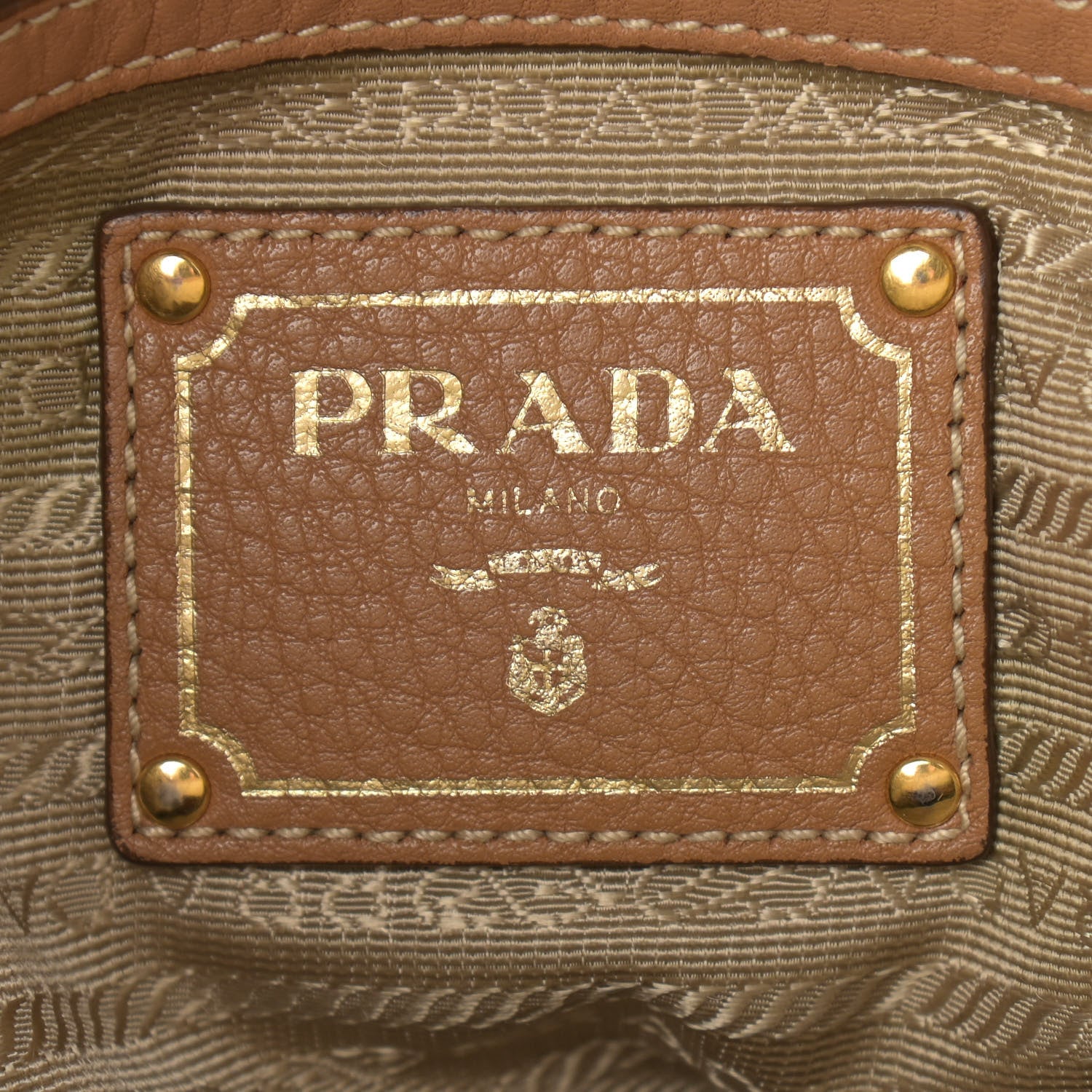 Prada Vitello Daino Shopping Satchel Caramel 6 of 16