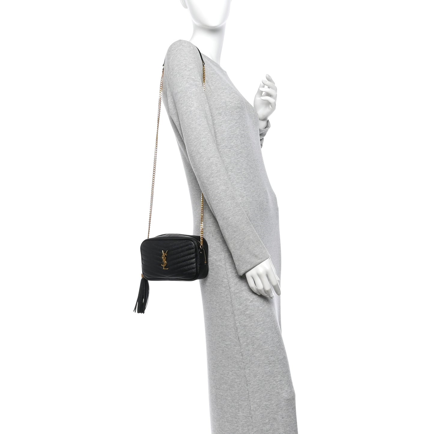 Grain De Poudre Matelasse Monogram Mini Lou Camera Bag Black