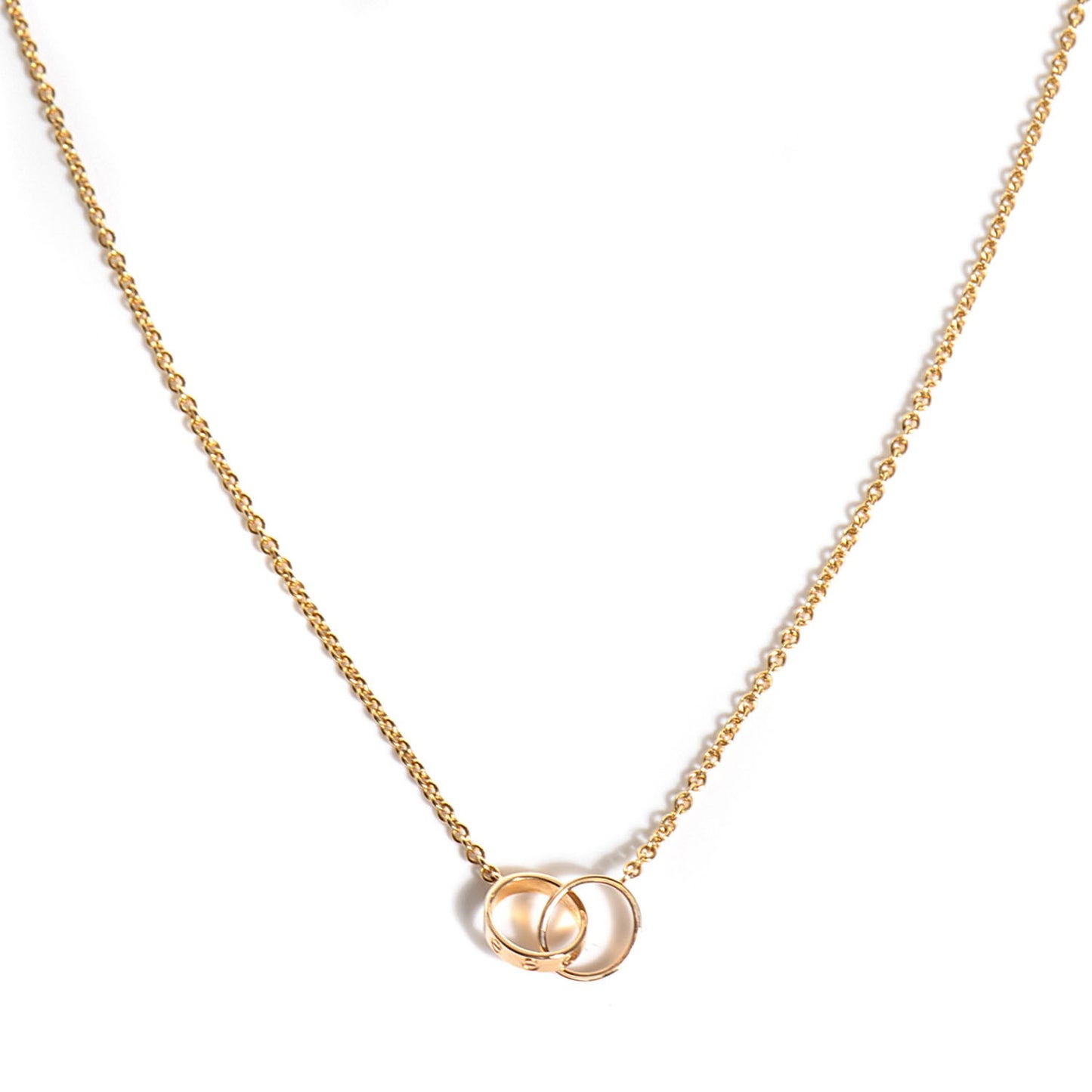 18K Yellow Gold Interlocking LOVE Necklace