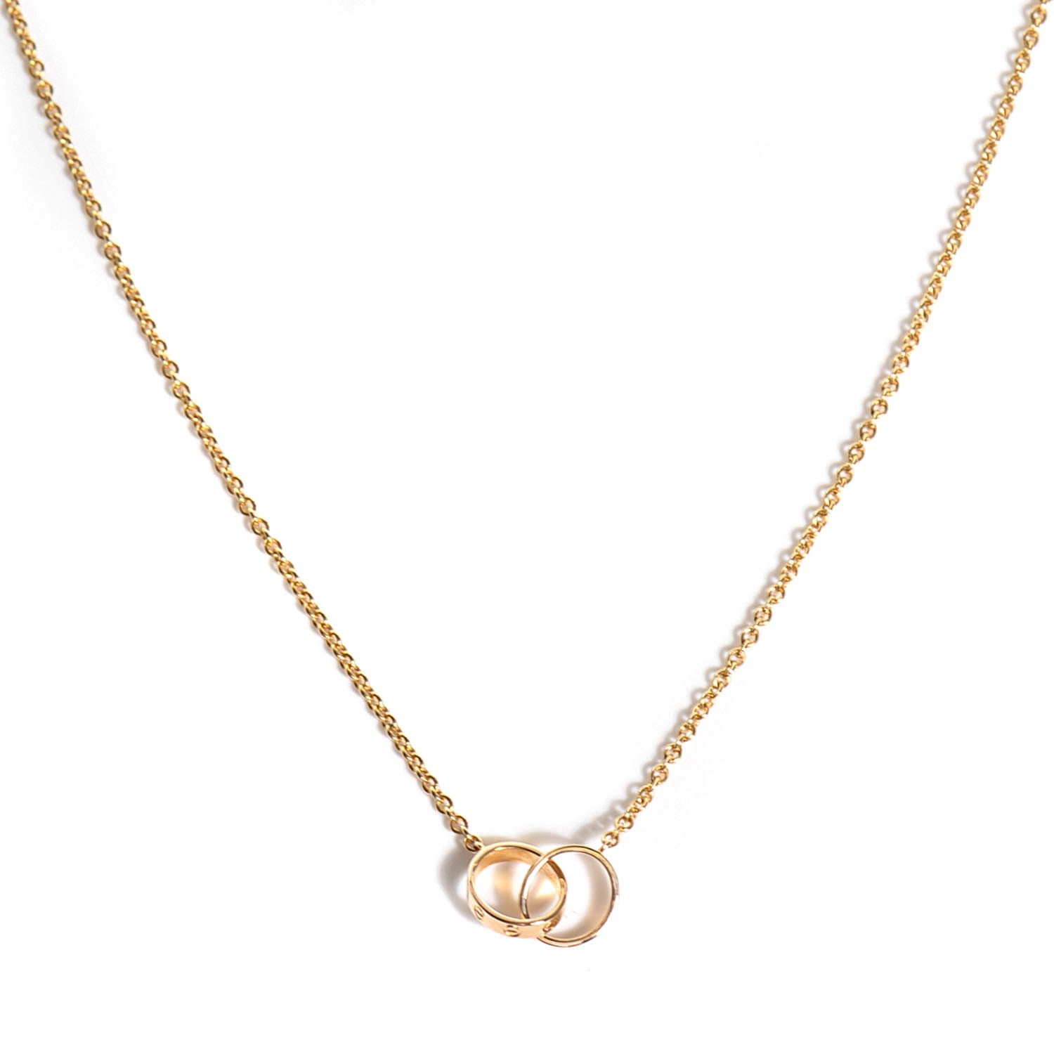 Cartier 18K Yellow Gold Interlocking LOVE Necklace 1 of 6