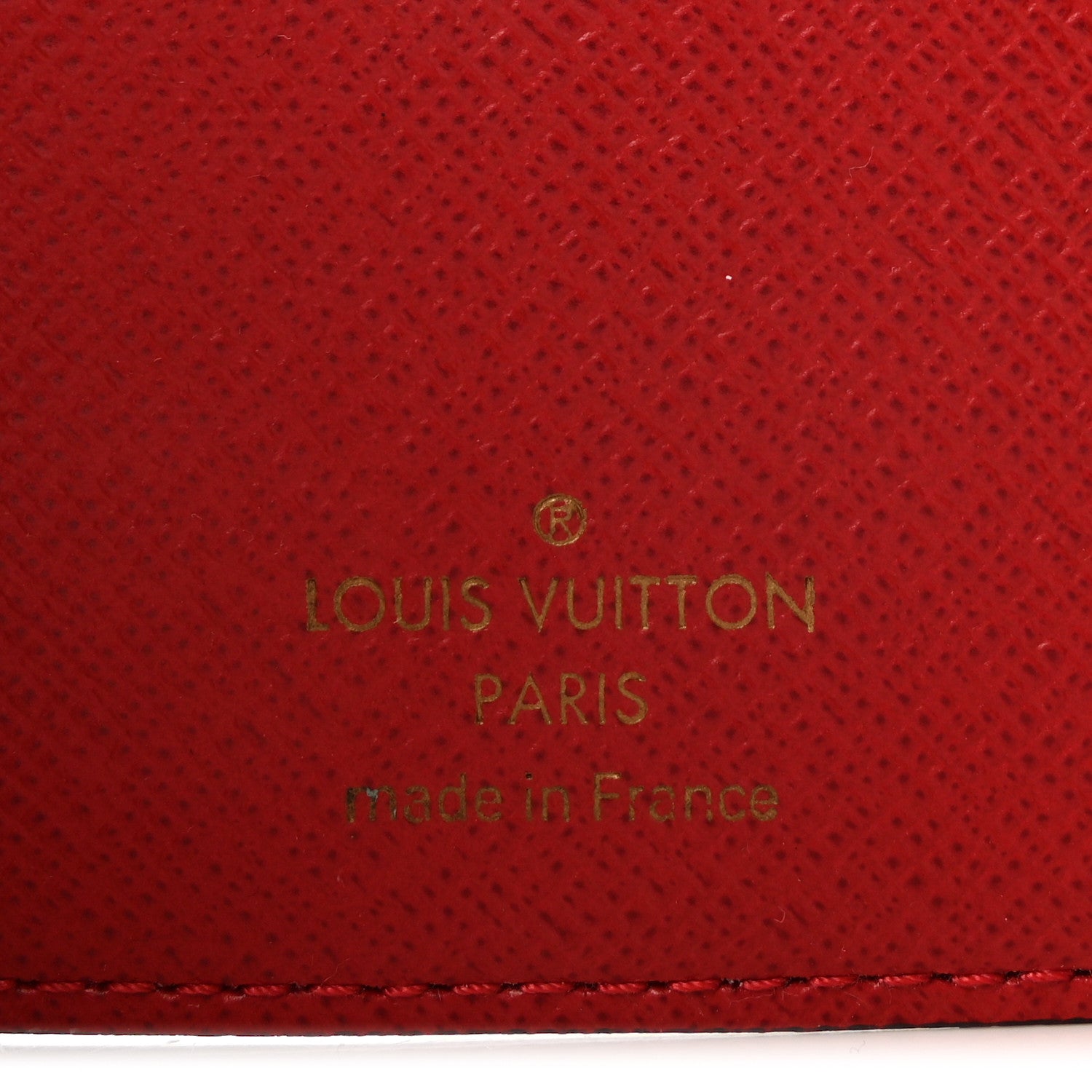 Louis Vuitton Damier Ebene Victorine Wallet Red 6 of 7