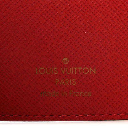 Louis Vuitton Damier Ebene Victorine Wallet Red 6 of 7