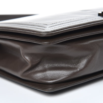 Chanel Glazed Calfskin Large Boy Flap Brown 10 of 12
