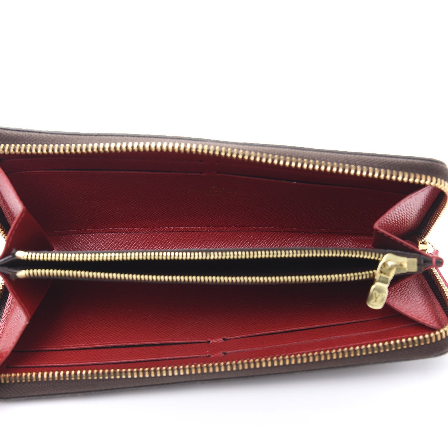 Damier Ebene Clemence Wallet Cherry