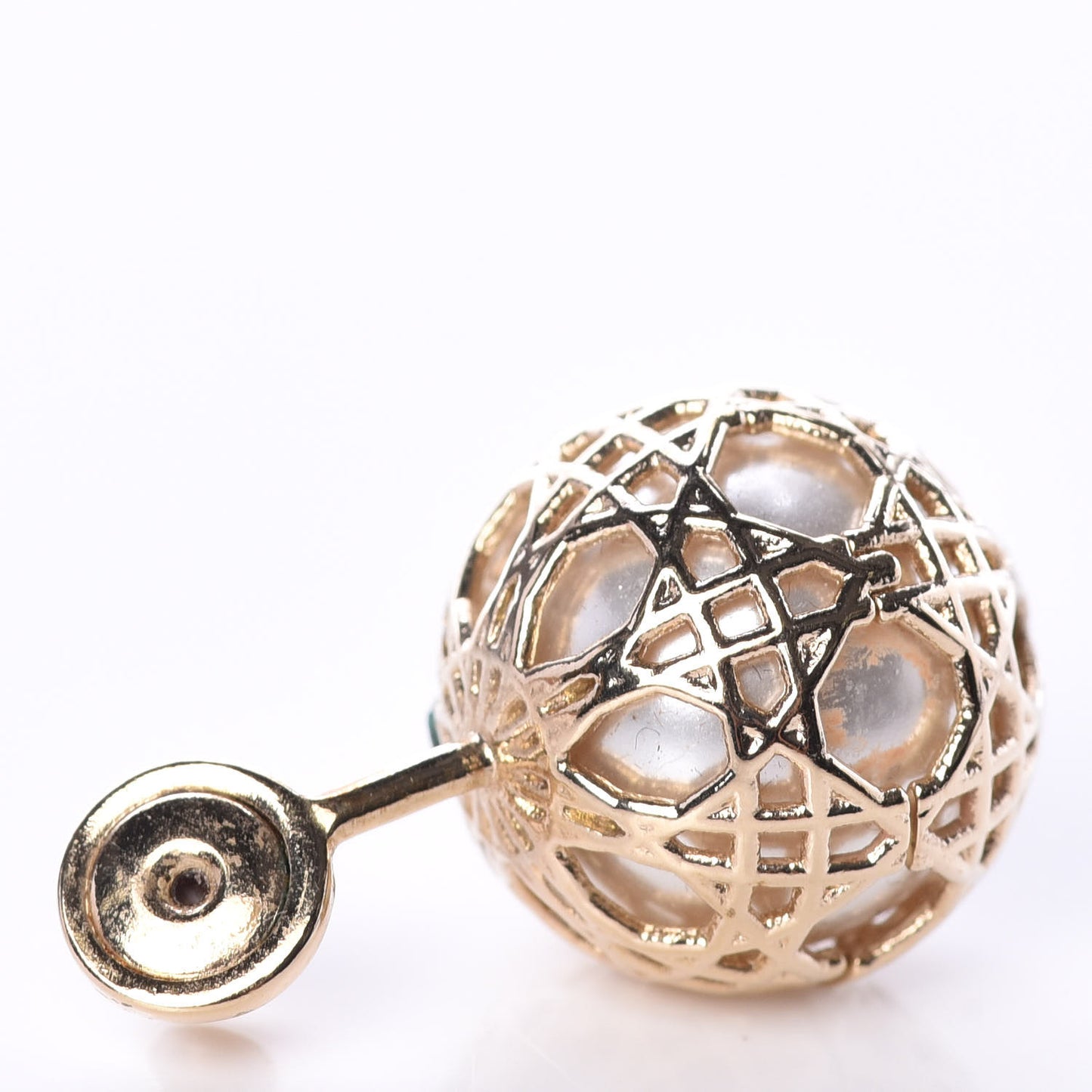 Pearl Secret Cannage Mise En Dior Tribales Earrings Gold