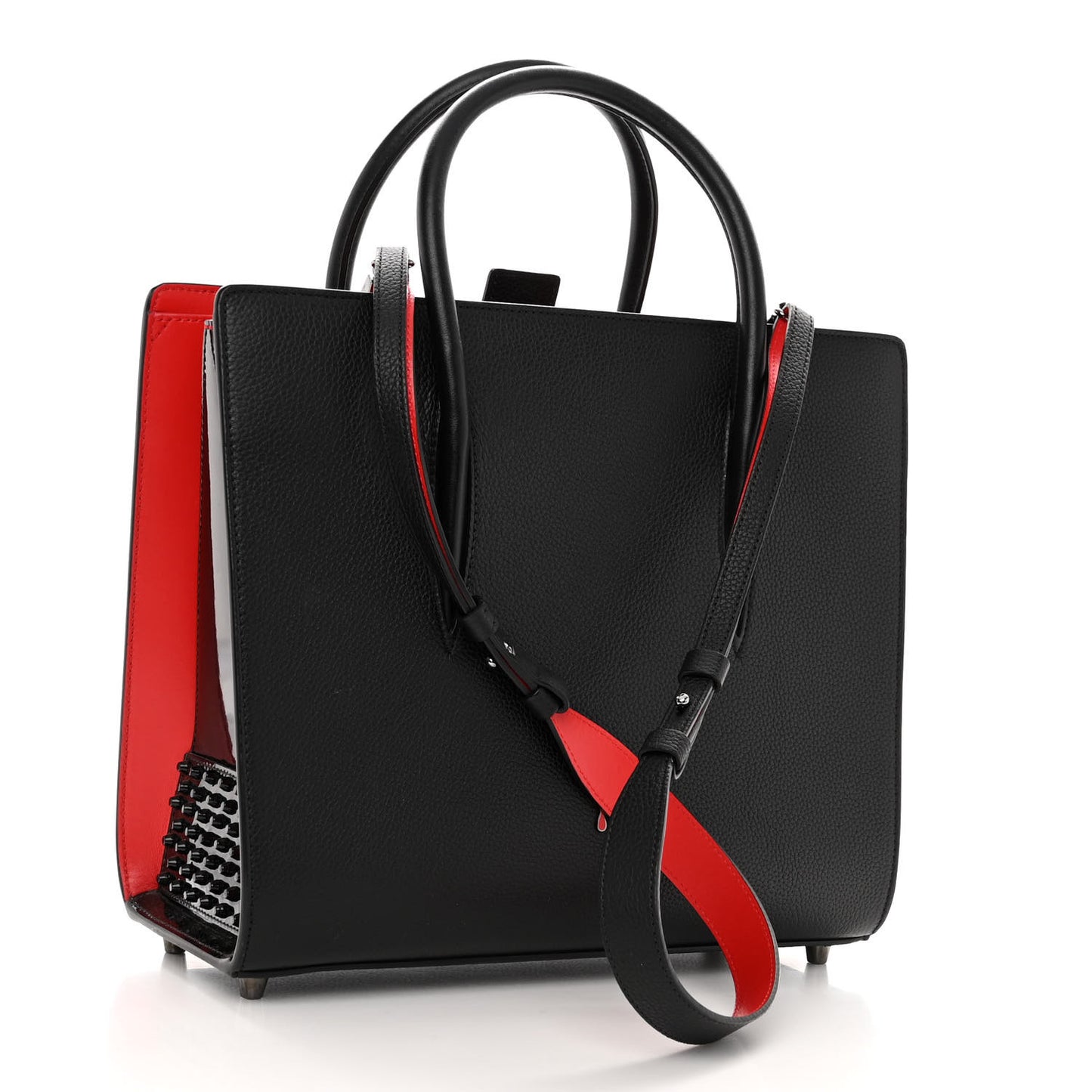 Calfskin Spikes Loubinthesky Medium Paloma Black