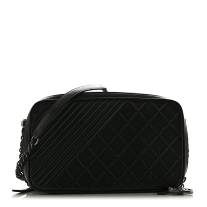 Chanel Lambskin Quilted Large Coco Boy Camera Bag Black 1 of 12