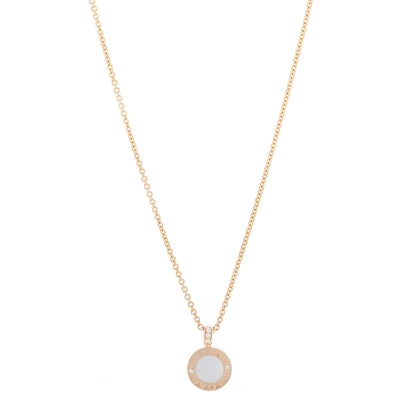 Bulgari 18K Rose Gold Diamond Black Onyx Mother of Pearl BVLGARI BVLGARI Pendant Necklace 3 of 7