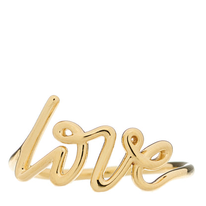 Tiffany 18K Yellow Gold Paloma's Graffiti Love Ring 61 9.5 1 of 6