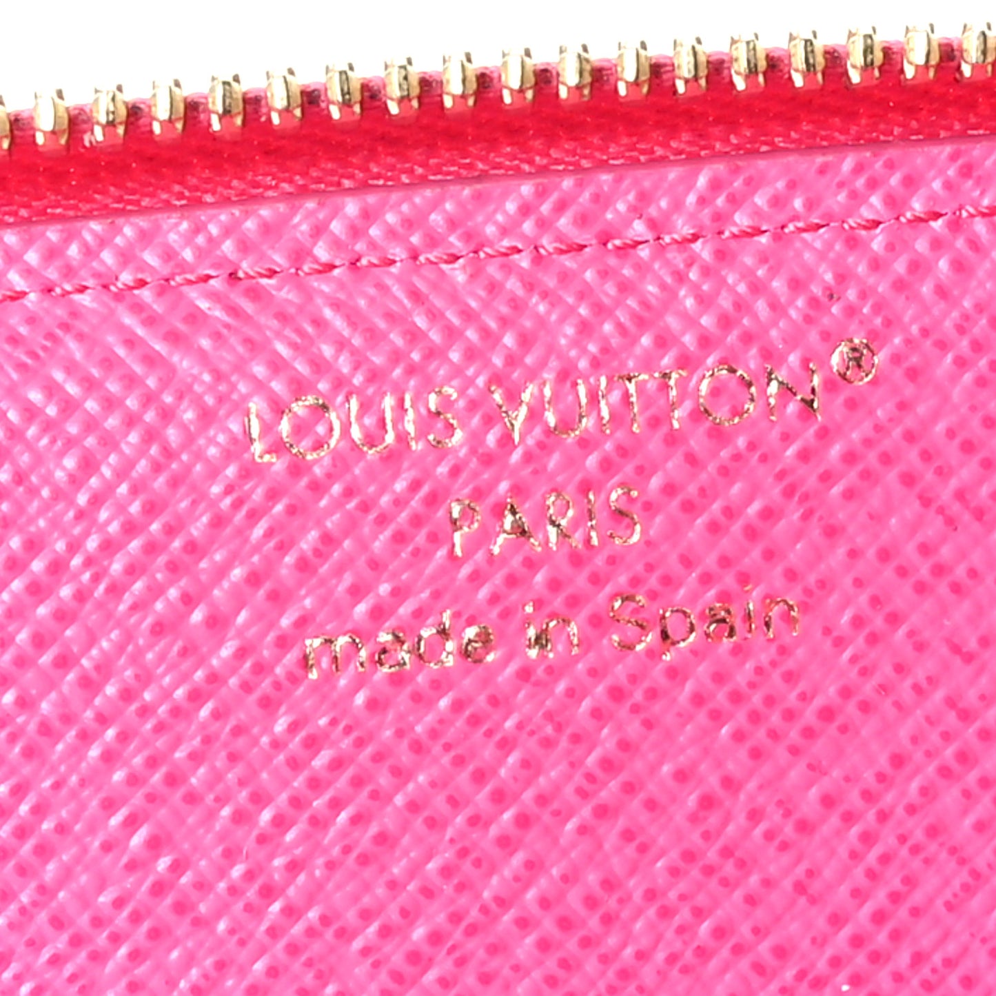 Monogram Charlotte Pencil Pouch Fuchsia