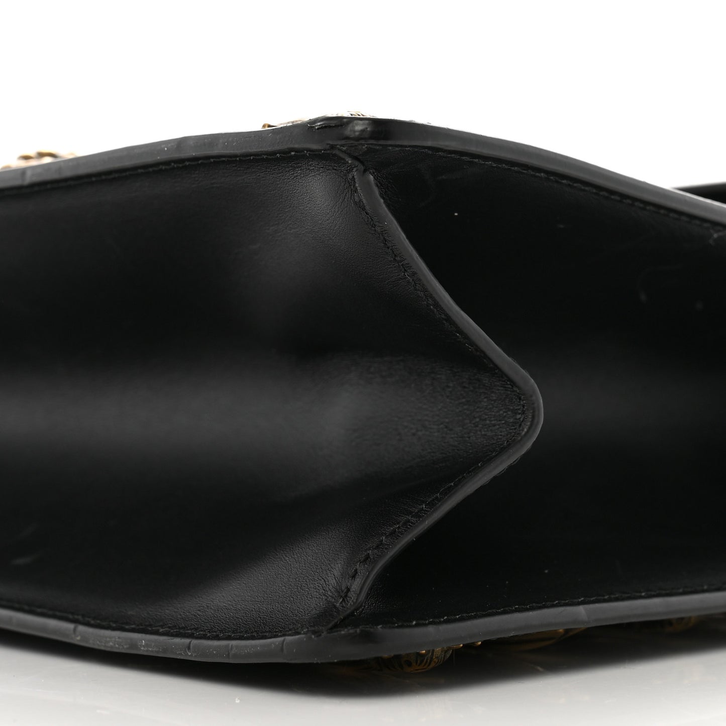 Calfskin Animal Studs Medium Sylvie Top Handle Bag Black