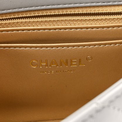 Chanel Lambskin Quilted Mini Rectangular Pearl Crush Flap Grey 6 of 13