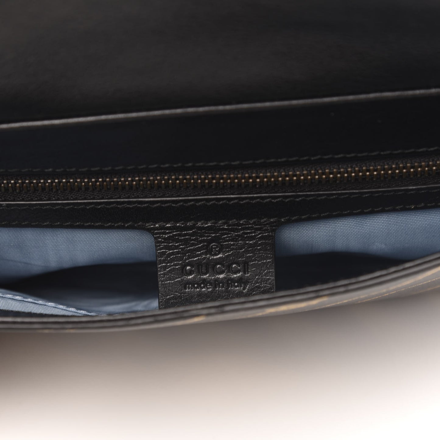 Calfskin Diagonal GG Medium Thiara Double Envelope Shoulder Bag Black White