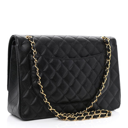 Chanel Caviar Quilted Maxi Double Flap Black 3 of 10