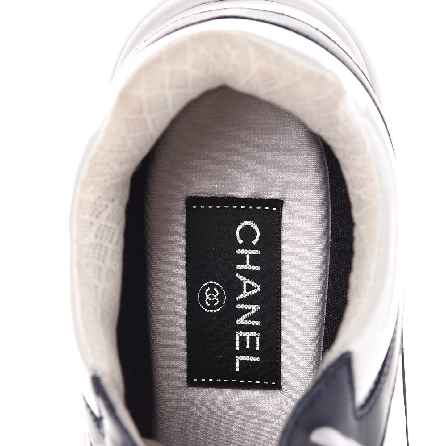 Patent Calfskin CC Sneakers 37.5 Navy White